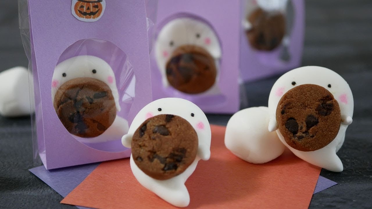 キュートなマシュマロおばけくん!ラッピングもあるよ | DIY
