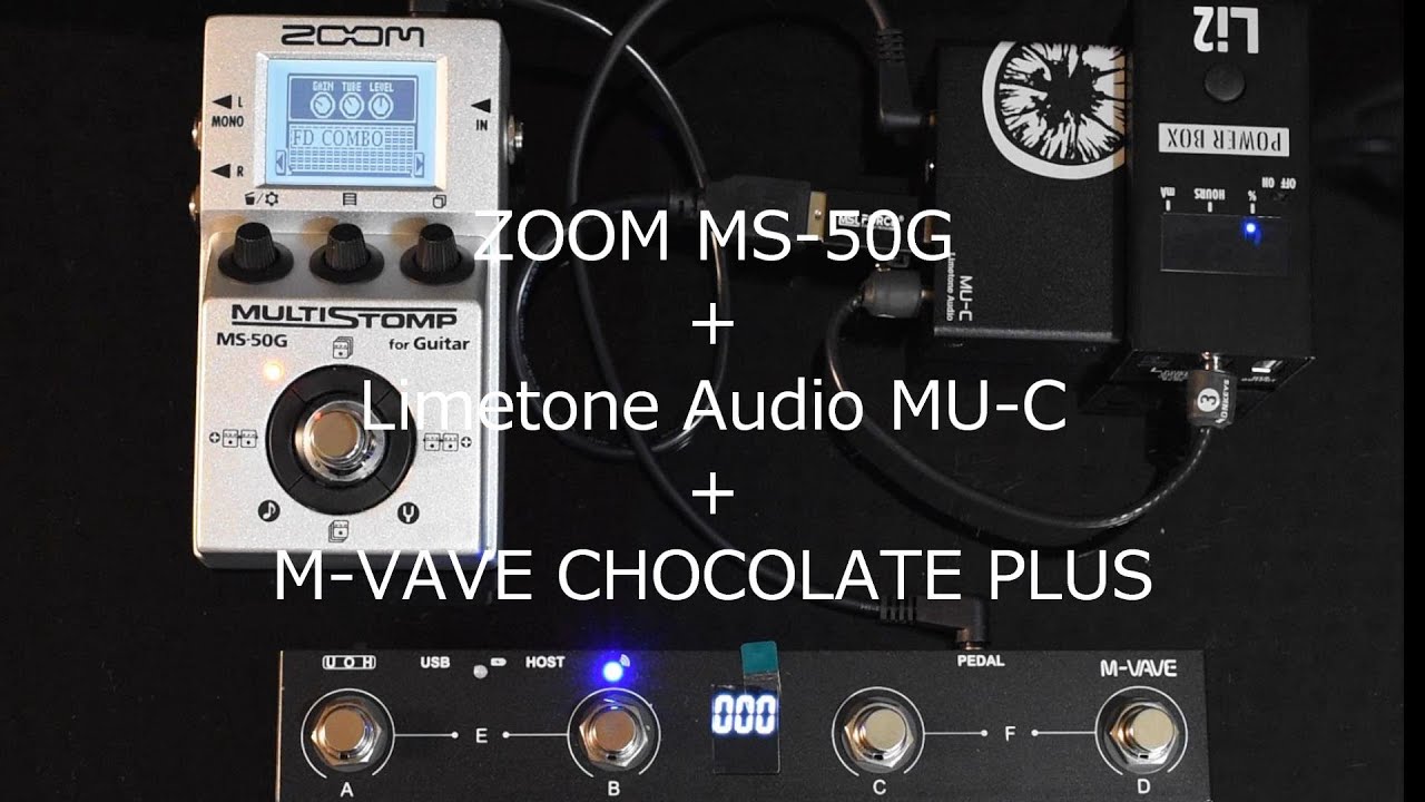 ZOOM MS-50G/Limetone Audio MU-C/M-VAVE CHOCOLATE PLUS - YouTube