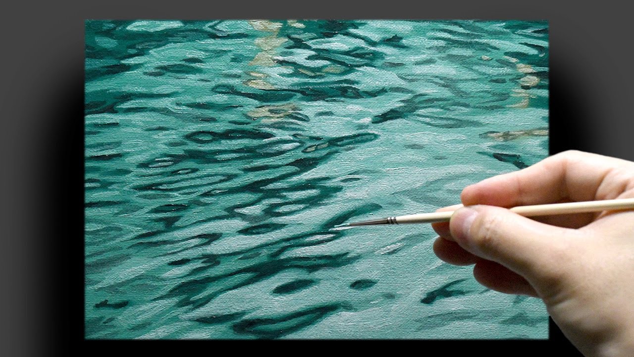 油絵] 3時間20分で描くリアルな水面のメイキング | 描き方 | Oil