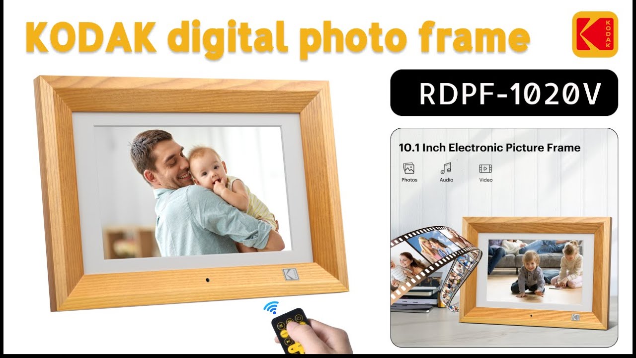 Kodak WiFi photo Frames RDPF-1020V WOOD with 8G memory/10.1 inch