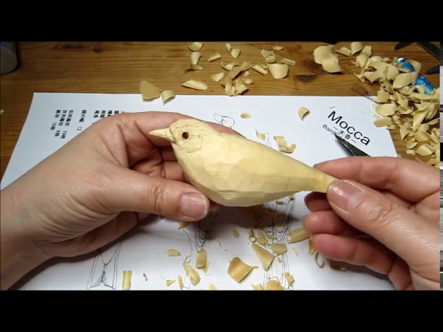 バードカービング 作り方 メジロ6 体その2 - YouTube