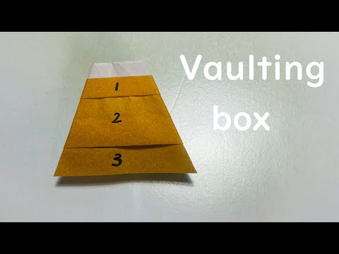 折り紙・origami】跳び箱 Vaulting box - YouTube