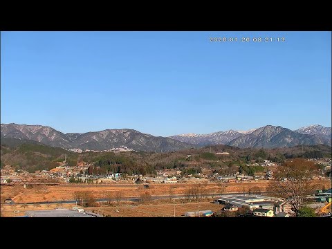 1月26日 ライブカメラ 風越山、JR飯田線、天竜川 - YouTube