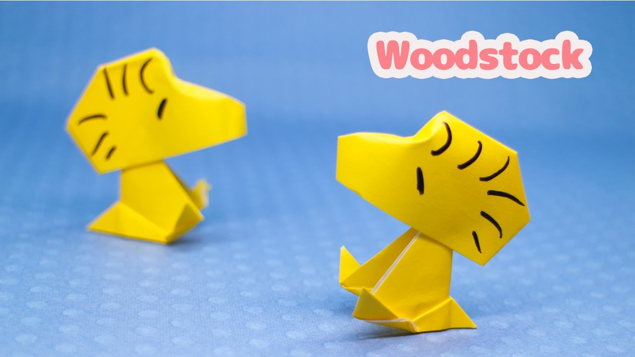 origami】Woodstock（Snoopy・ウッドストック) - YouTube