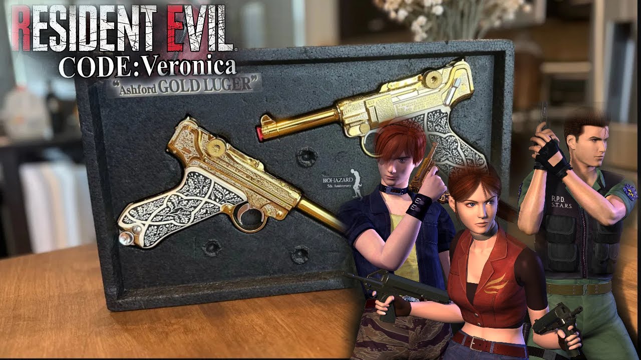 Resident Evil Code Veronica Golden Lugers Airsoft Unboxing and