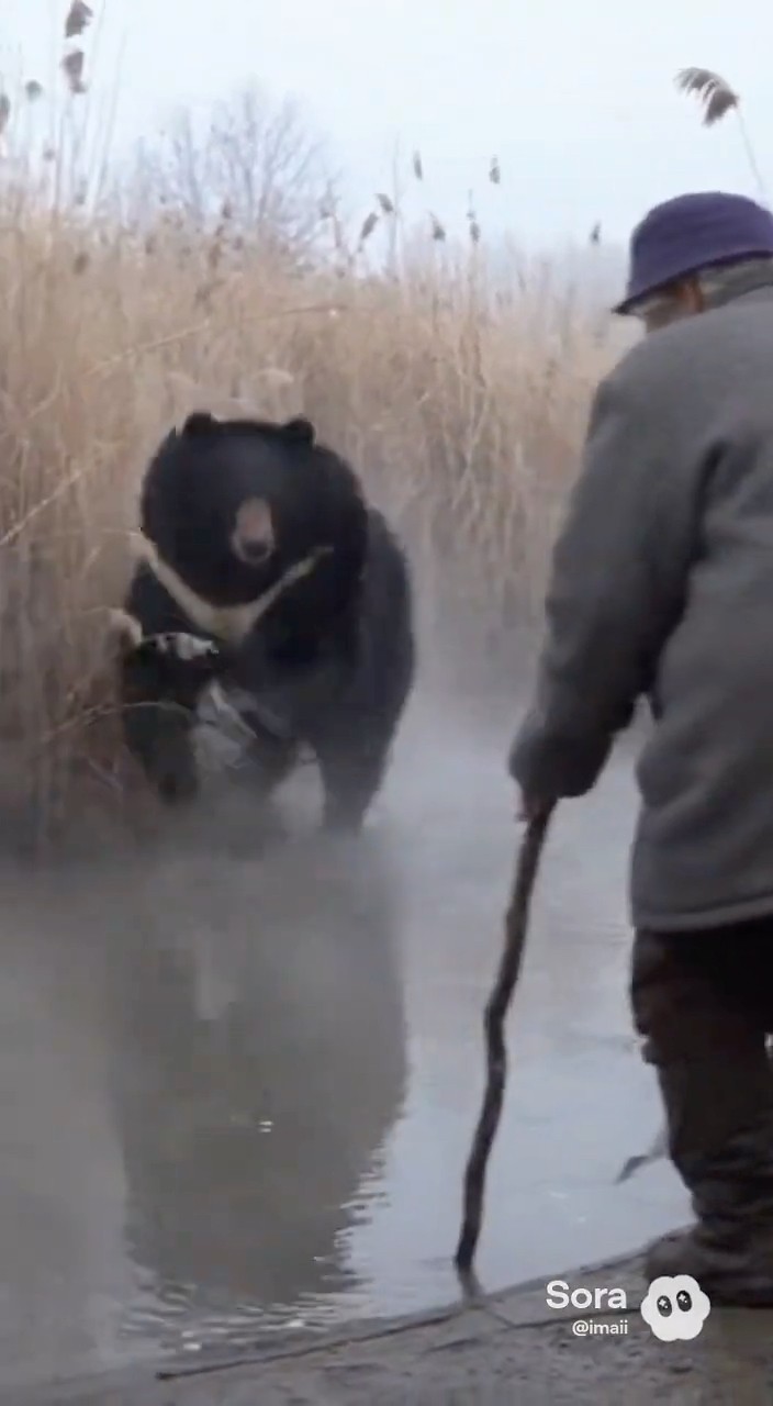 クマ vs おばあちゃん - YouTube