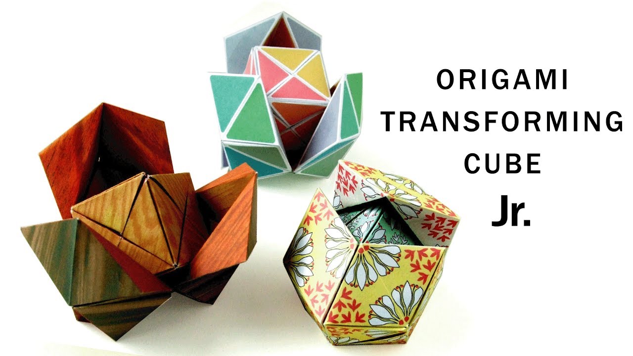 Origami Transforming Cube Jr. - YouTube