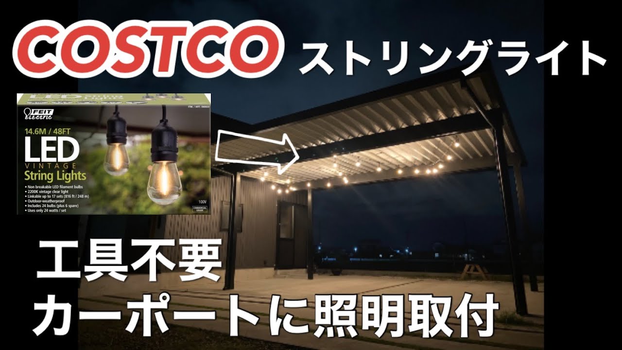 コストコ】NEWGALE ファイヤーフライ LED ストリングライト 12m 20球