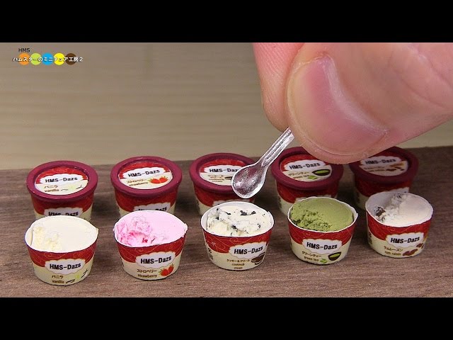 DIY Fake food - Häagen Dazs Style Miniature ice cream