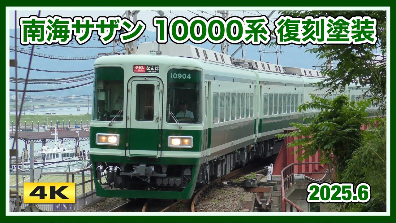 南海特急サザン 10000系+7100系 復刻塗装 和歌山港線【4K】 - YouTube