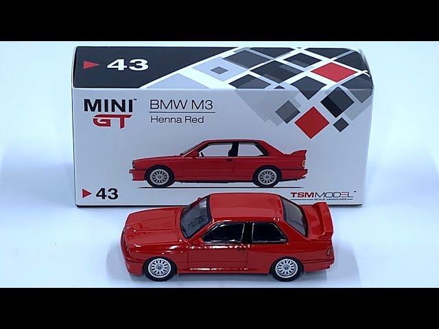 MINI GT 1:64 Overseas Box Edition BMW M3 Henna Red Review - YouTube