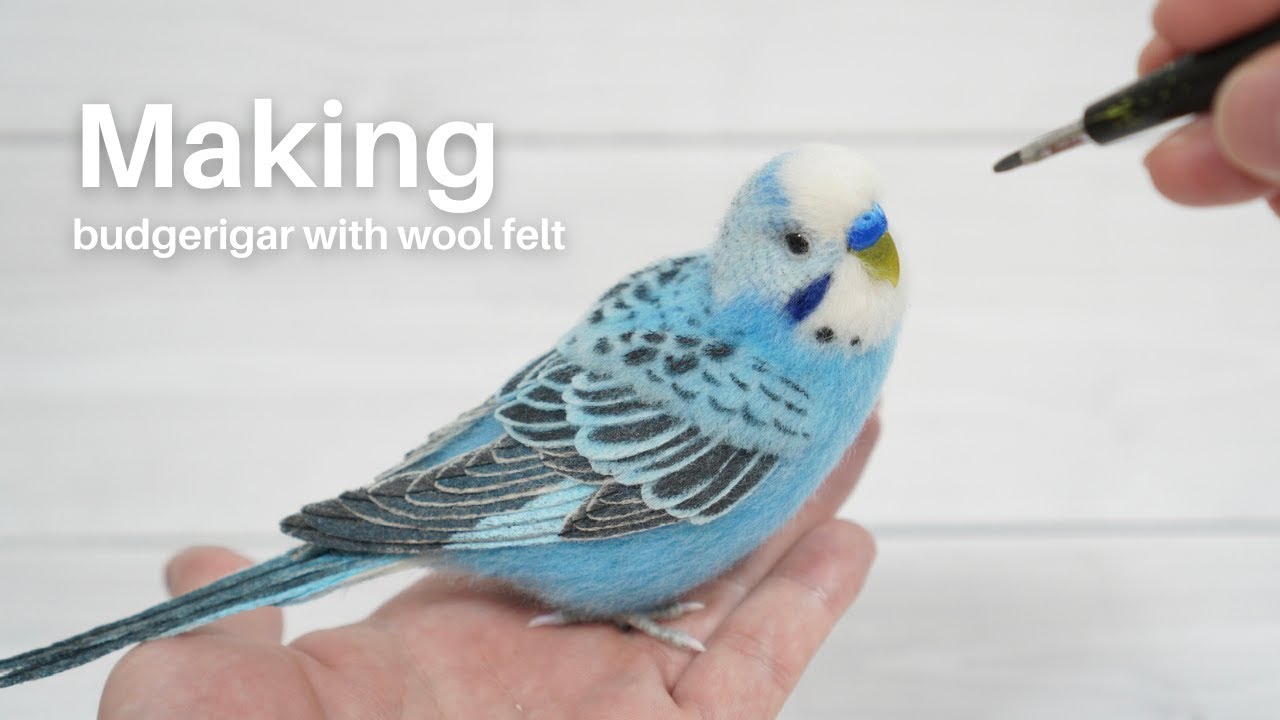 羊毛フェルトでセキセイインコを作ってみました。/ Make a budgerigar