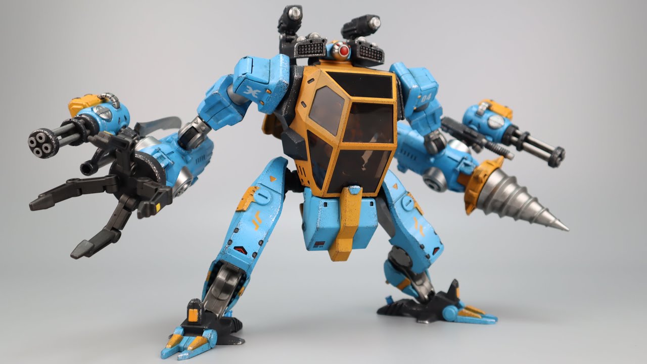 Stop motion】JOYTOY暗源 1/18 诺斯04武装型攻击机甲North 04 Armed