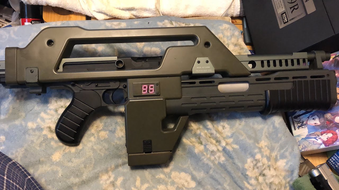 エイリアン2 M41Aパルスライフルを久しぶりに撃ってみた。 - YouTube