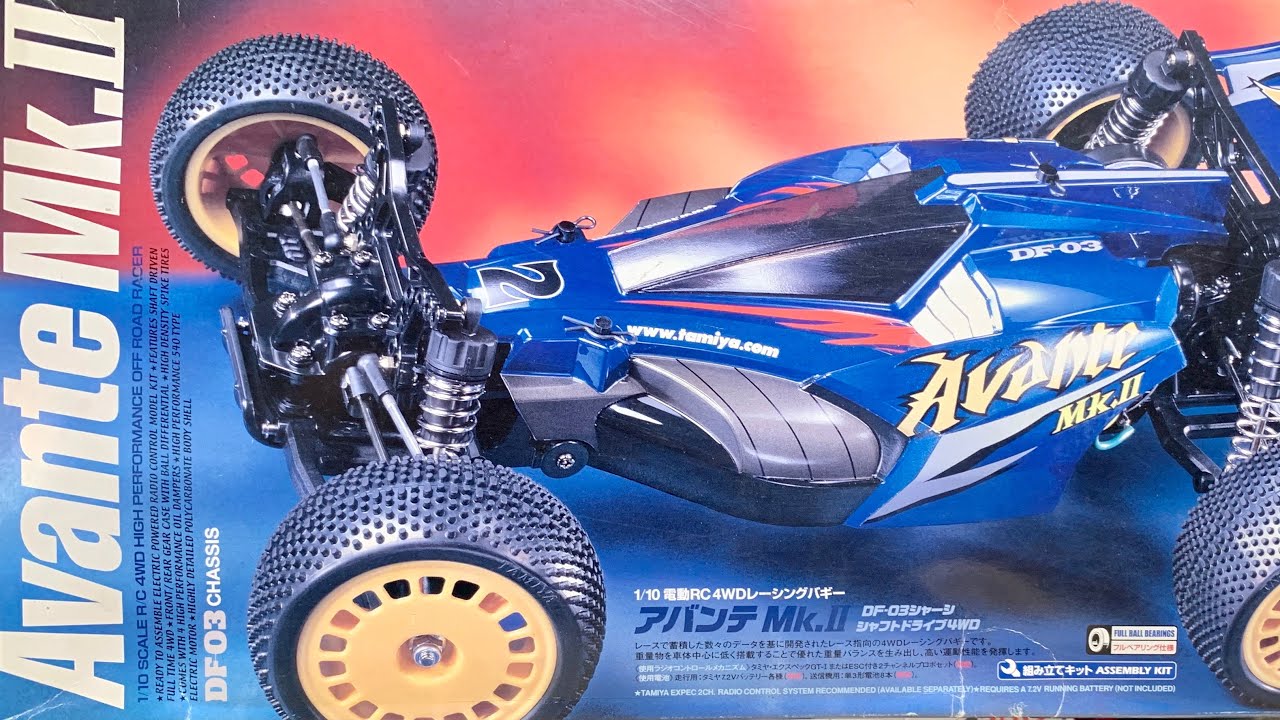 Tamiya Avante Mk2 Unboxing & Close Look. RC Buggy DF-03 Chassis