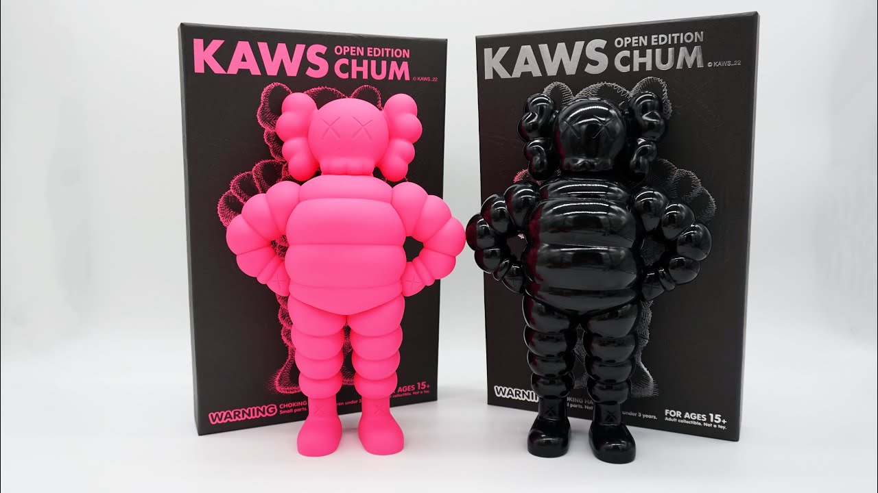 KAWS Chum Open Edition Black and Pink 2022 - YouTube