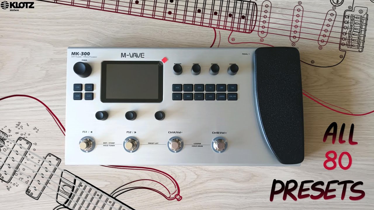 M-VAVE MK-300 demo & review | ALL 80 presets guitar & bass