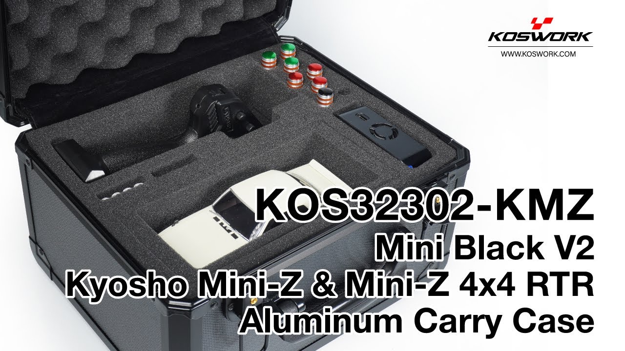KOS32302 Mini Black V2 Aluminum Carry Case - Koswork R/C Model