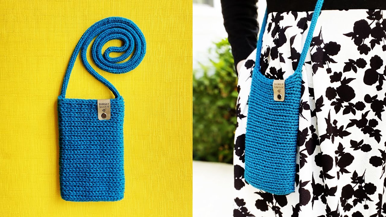 How to Knit a Crossbody Phone Bag! (Addi Express Kingsize Knitting