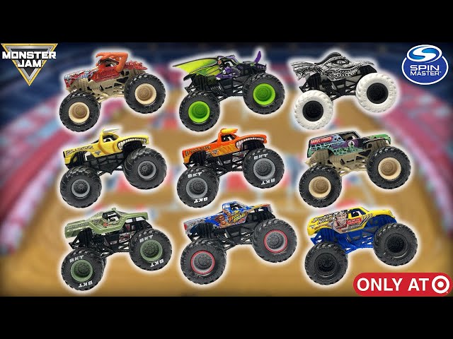 SPIN MASTER MONSTER JAM COLLECTION 9-PACK | BEFORE-THE-SHELF - YouTube