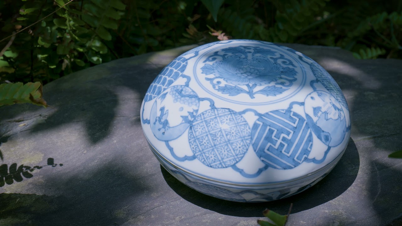 壺　古伊万里染付 古美術青華堂｜H716 古伊万里・染付花文壺（江戸時代）