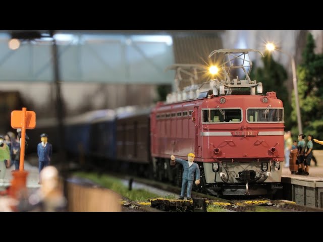 HOゲージ 16番 ムサシノモデル EF81 牽引 普通列車 - YouTube