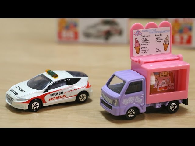 トミカ CR-Zセーフティーカー＆移動販売車 - YouTube