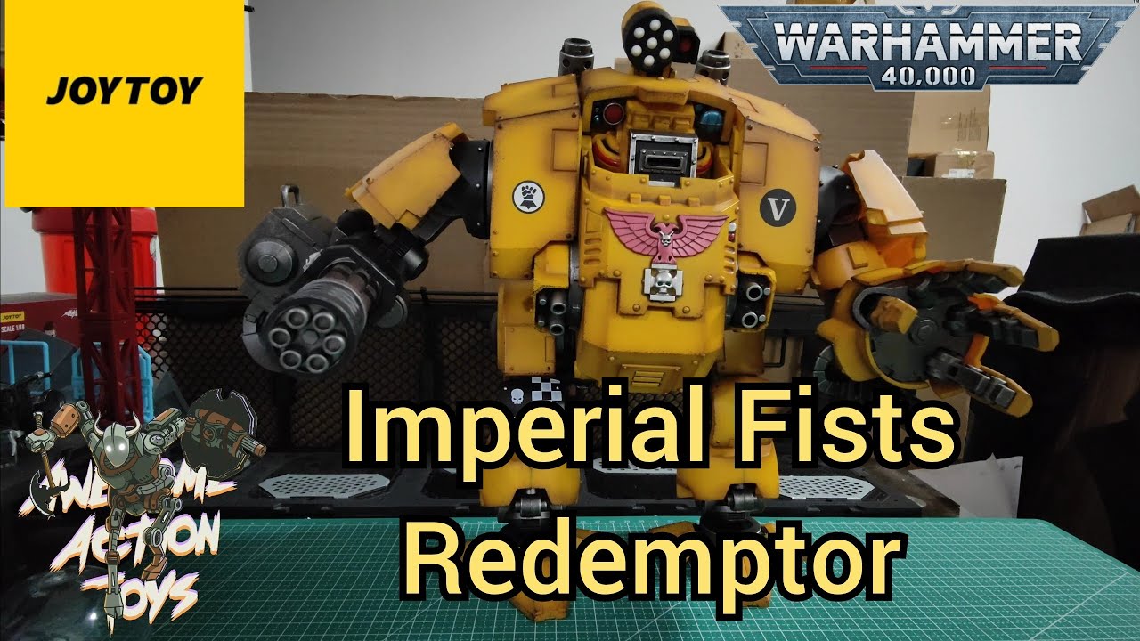 JoyToy Warhammer 40k Imperial Fists Redemptor Dreadnought 1:18