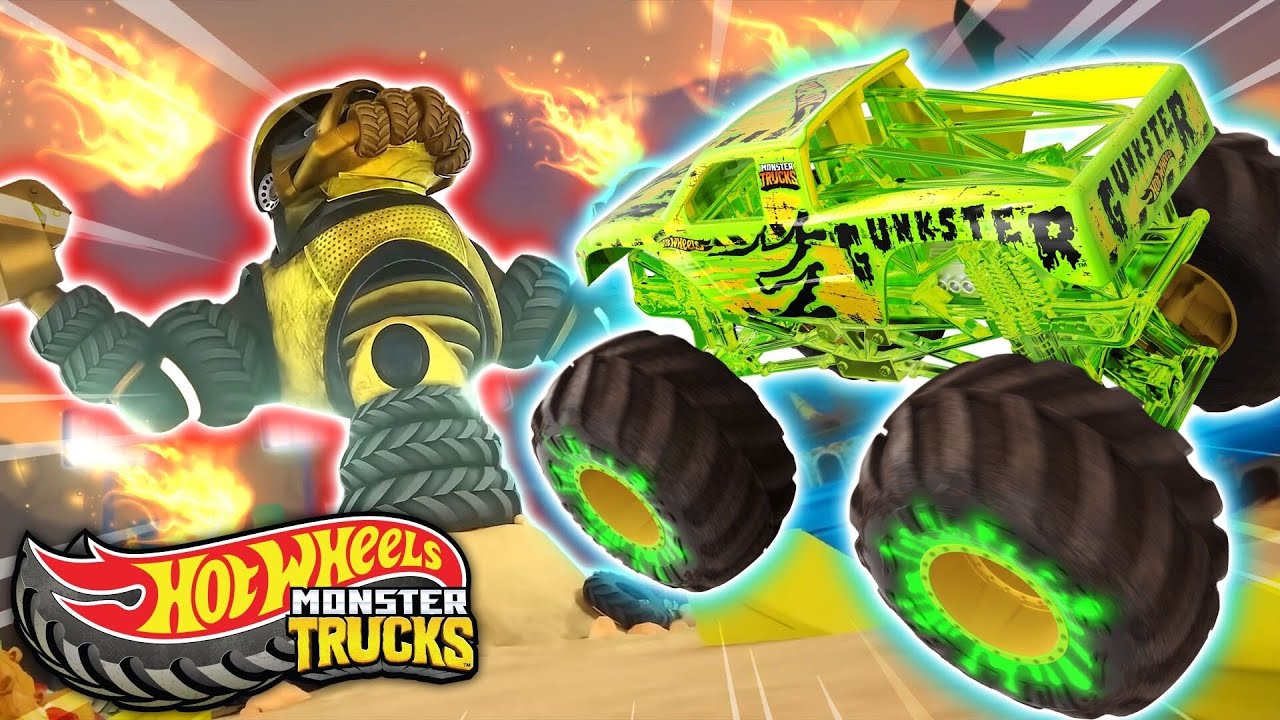 ホットウィール モンスタートラックがクラッシュジラに挑む！ | Hot