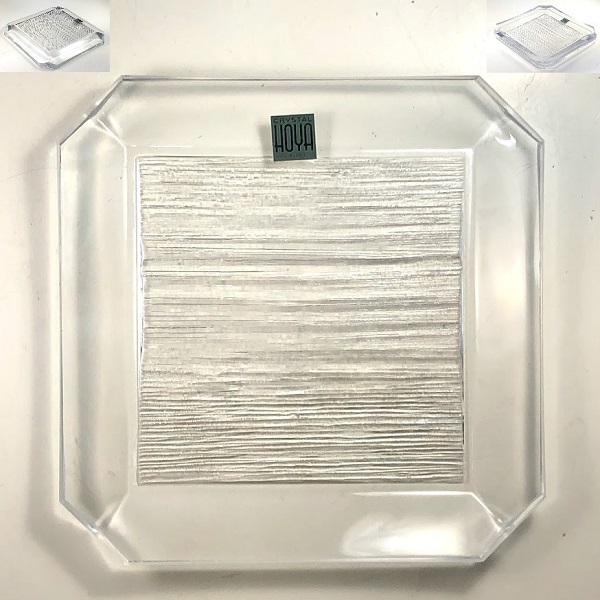 HOYA保谷クリスタル角皿R7205 : 昭和レトロガラス雑貨通販