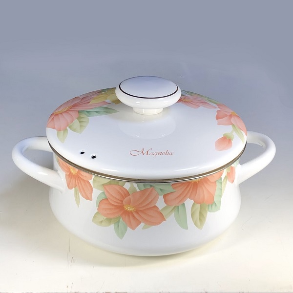 エジリーホーロー両手鍋18cm1.9L : 昭和レトロポップ食器雑貨通販