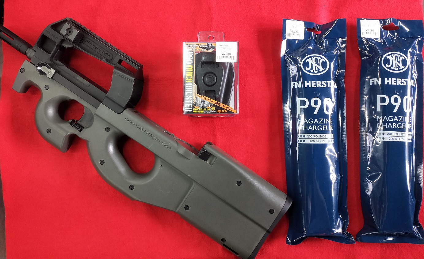 再入荷】KRYTAC P90用200連スペアマガジン(スプリング式)再入荷致し