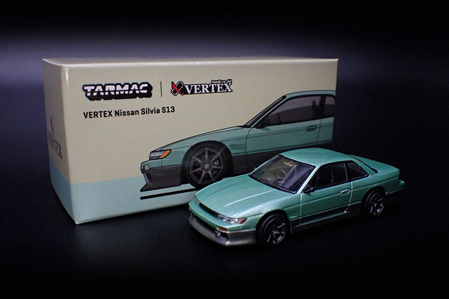 T64G-025-GR 1/64 VERTEX Nissan Silvia S13 Green/Grey | LINE UP