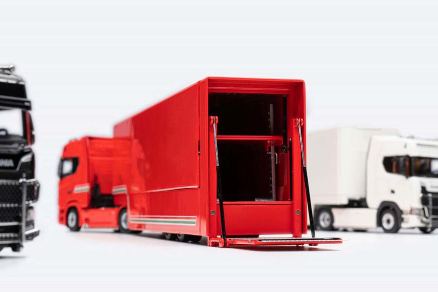 TK-KF037-3 1/64 Scania transport vehicle Black ※トレーラーヘッド +