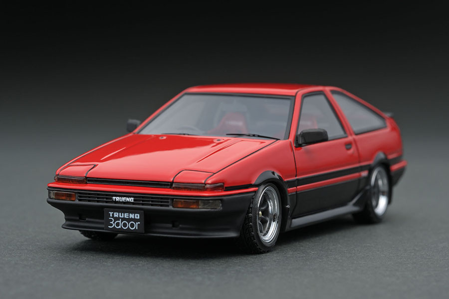 IG0486 1/43 Toyota Sprinter Trueno 3Dr GT Apex (AE86) Red/Black