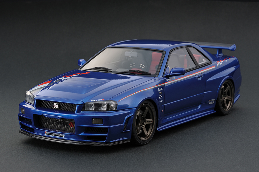 IG0010 1/18 Nismo R34 GT-R Z-tune Bayside Blue (NISMO FESTIVAL