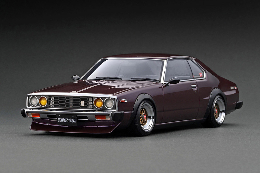 IG3232 1/18 Nissan Skyline 2000 GT-ES (C210) Purple | LINE UP