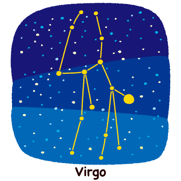 星座のイラスト（乙女座）（2カット） - イラストくん
