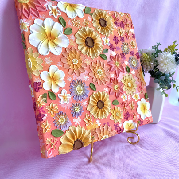 WT様 【No.89】 テクスチャーアート インテリア 花 No.89