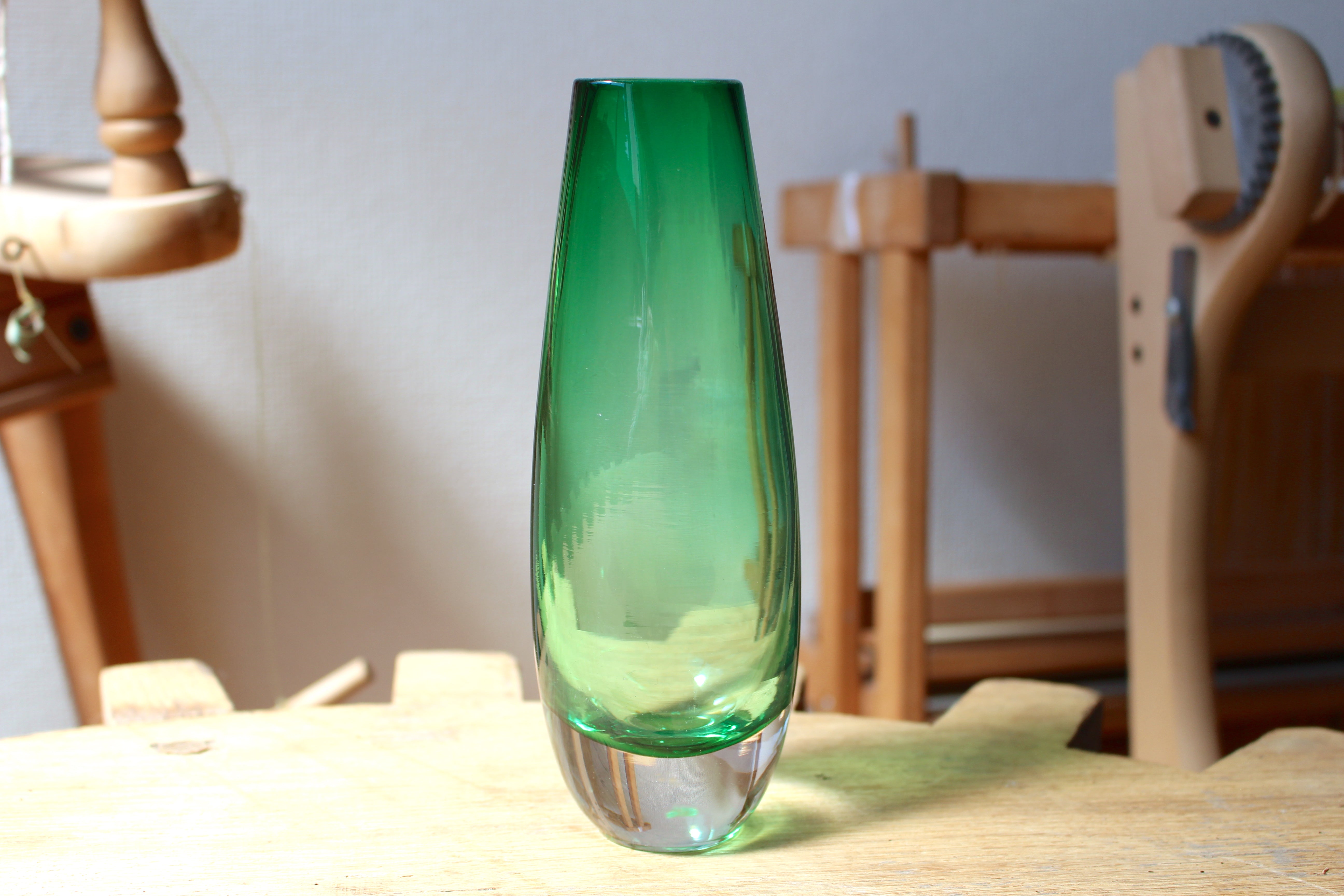 スウェーデンヴィンテージフラワーベース・花瓶 グリーン/ Aseda – Imaya