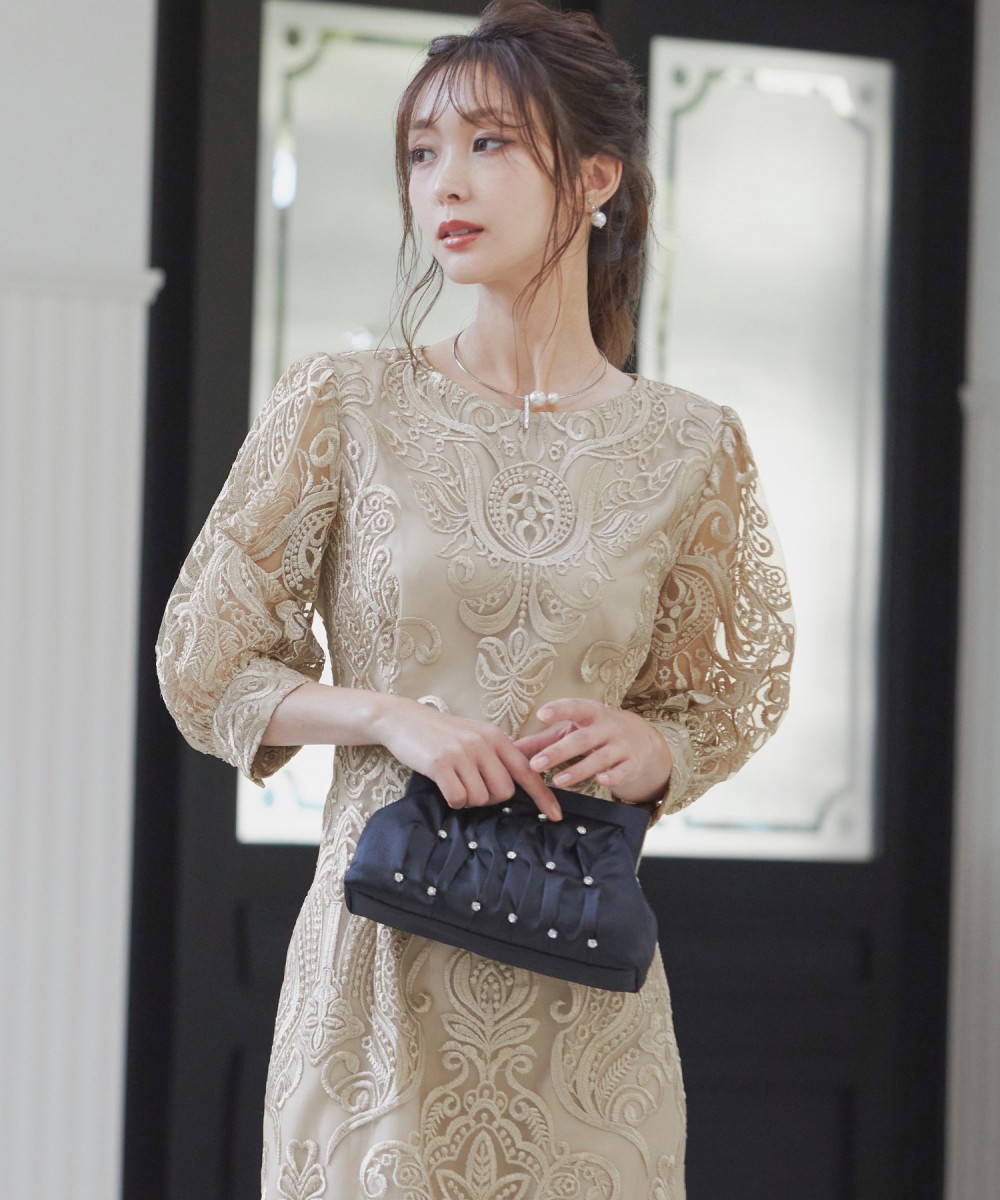 刺繍パーティードレス結婚式ワンピースドレス | ドレスアン(Dress Ann