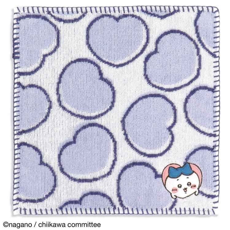 ちいかわ タオルハンカチ ハート ブルー | キャラクターズショップ