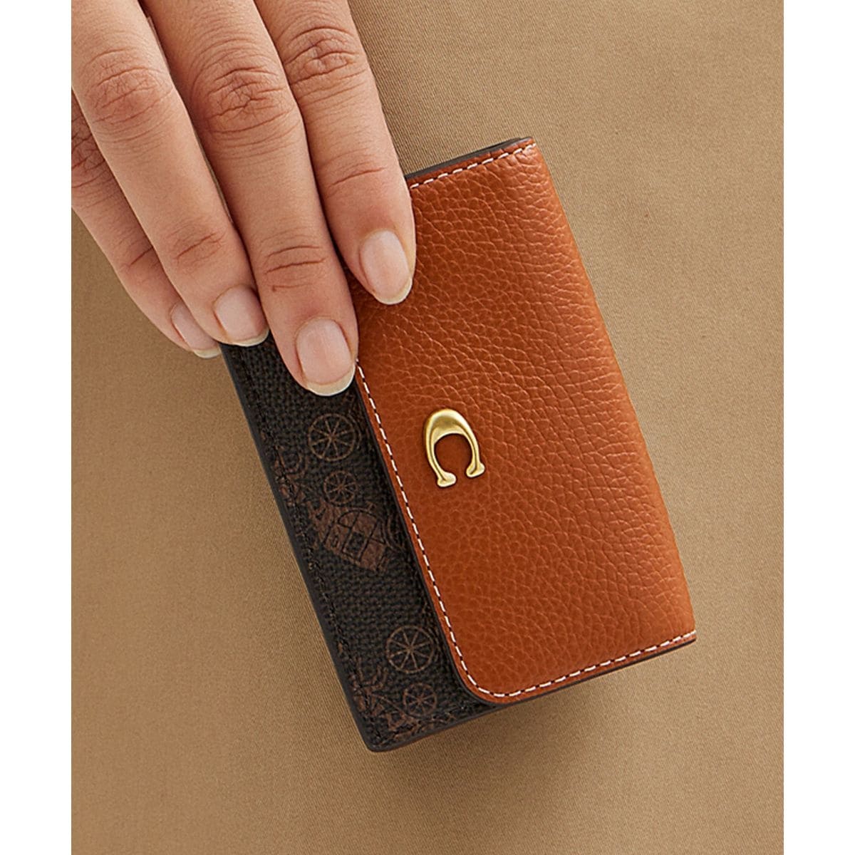 エッセンシャル ミニ トライフォールド ウォレット・ホース アンド