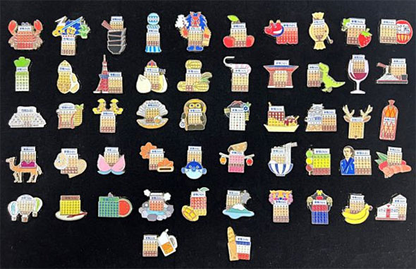 東横インの「47都道府県バッジ」が人気 富士山は静岡か山梨か、小さな