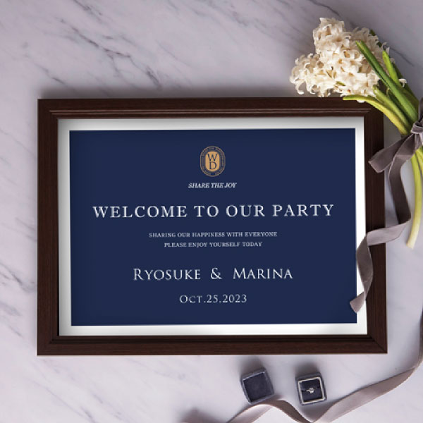 グラフィック ウェルカムボード（クラスブルー）|ウェルカムボードなら