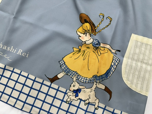 くらはしれいイラストシリーズジャンプエプロンライトブルー