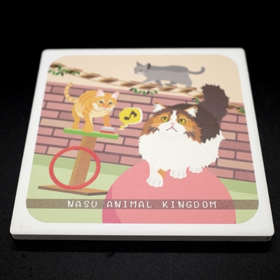 キングダム 白雲石吸水コースター「The CATS」【Original】四角