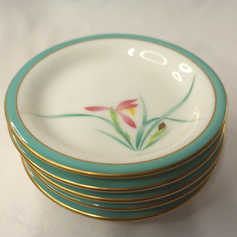 香蘭社 銘々皿 小皿 欄 緑金縁 5客 | WE21ジャパン