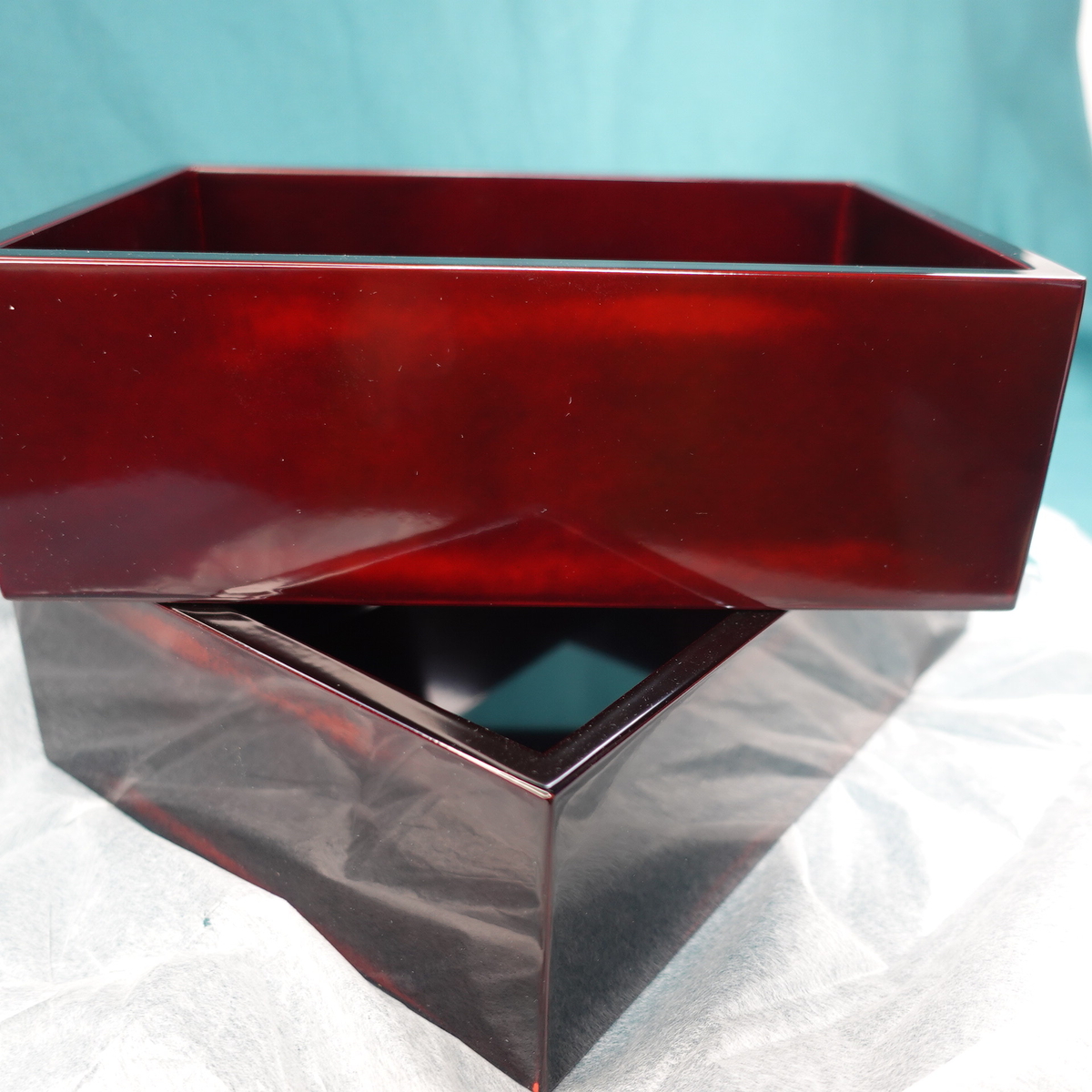 漆器[] 切溜（きりだめ）三入子 ※2段のみ 入れ子式重箱 | WE21ジャパン