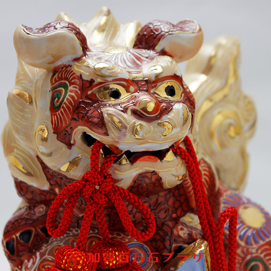 楽天市場】扇獅子 赤盛 5号 高さ17cm 九谷焼【ラッピング対応可能商品